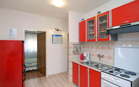 Sofija: Cabinetry, Countertop, Sink, Tap, Kitchen Stove, Interior Design, Building, Plumbing Fixture, Home Appliance