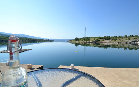 Novigrad (Zadar) 102: Water, Sky, Water Resources, Azure, Watercraft, Bottle, Lake, Boat, Coastal And Oceanic Landforms, Landscape