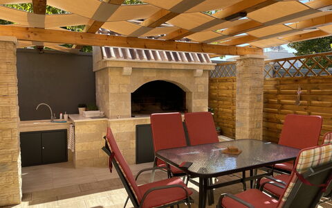 Katarina: Property, Furniture, Table, Wood, Interior Design, Chair, Flooring, Floor, Brick, Wall