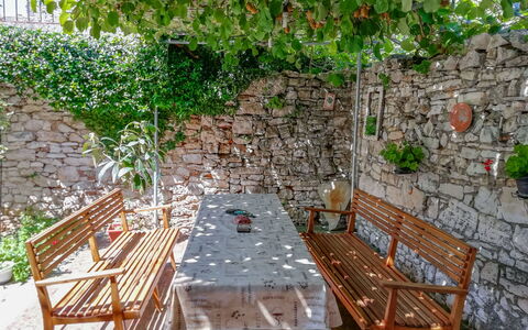 Pula Vodnjan 103: Plant, Furniture, Table, Chair, Outdoor Table, Outdoor Furniture, Wood, Building, Leisure, Grass