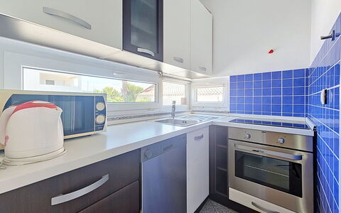Zadar Bibinje 208: Kitchen, Countertop, Flooring, Interior Design, Major Appliance, Kitchen Appliance, Floor, Ceiling, Home, Plumbing Fixture