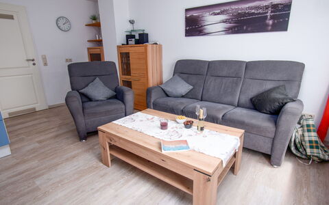 Fischerstube: Couch, Furniture, Table, Picture Frame, Azure, Comfort, Wood, Lighting, Interior Design, Living Room