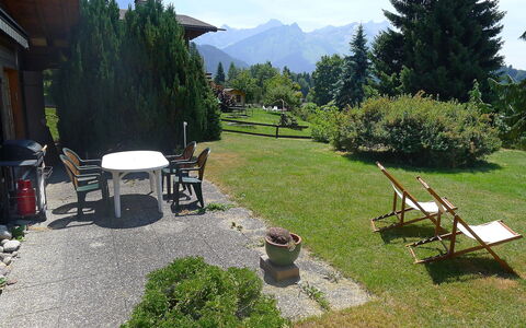 Chalet Lorila: Plant, Sky, Property, Building, Cloud, Mountain, Tree, Outdoor Furniture, Shade, Natural Landscape