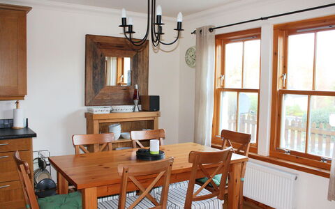 Staffin Road: Table, Furniture, Window, Cabinetry, Wood, Building, Chair, Lighting, Interior Design, Shelving