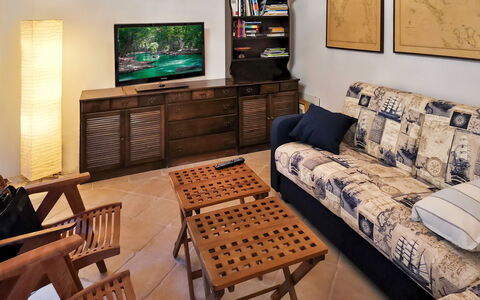 Dubravka: Furniture, Table, Couch, Picture Frame, Living Room, Interior Design, Building, Wood, Lighting, Floor