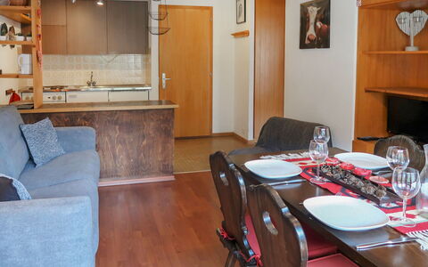 Nendaz 664: Table, Furniture, Property, Tableware, Wood, Chair, Kitchen, Couch, Cabinetry, Building