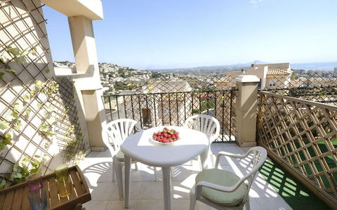 Peñiscola 48: Sky, Table, Furniture, Property, Daytime, Azure, Building, Outdoor Table, Chair, Interior Design