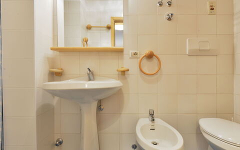 Canazei 570: Mirror, Tap, Plumbing Fixture, Bathroom Sink, Sink, Property, White, Bathroom, Purple, Interior Design