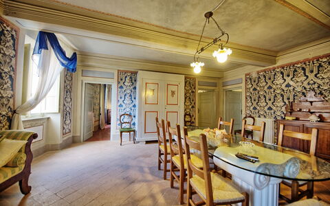 Il Gualdo: Room, Property, Interior Design, Building, Ceiling, Furniture, Yellow, Estate, Real Estate, Dining Room
