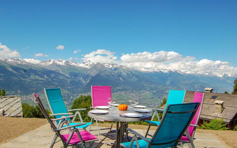Le Ruisseau: Sky, Table, Mountain, Cloud, Furniture, Property, Plant, Chair, Natural Landscape, Outdoor Table