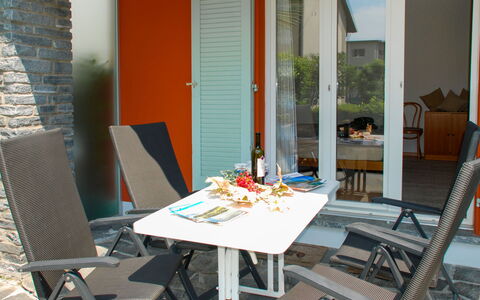 Altorfer: Table, Furniture, Chair, Building, Wood, Textile, Orange, Interior Design, Outdoor Furniture, Shade