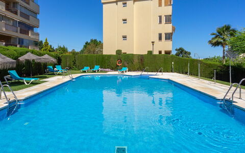Calahonda Royale: Water, Building, Property, Plant, Sky, Swimming Pool, Azure, Tree, Rectangle, Architecture
