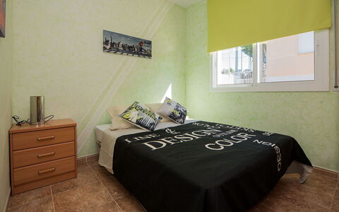 Juan: Bedroom, Bed, Room, Furniture, Property, Bed Frame, Wall, Bed Sheet, Interior Design, Floor