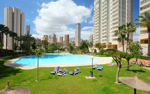 Benidorm 700: Cloud, Building, Sky, Water, Plant, Property, Swimming Pool, Nature, Tree, Outdoor Furniture