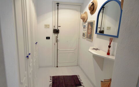 Francesca: Mirror, Property, Sink, Plumbing Fixture, Tap, Bathroom Sink, Building, Purple, Wood, Interior Design